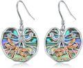 wholesale 925 Sterling Silver Dragonfly & Abalone Shell Drop Earrings for Women-0-0