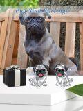 wholesale 925 Sterling Silver Pug Dog Stud Earrings for Women -0-5