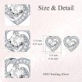 wholesale 925 Sterling Silver Birthstone Heart Stud Earrings Jewelry Gifts for Women-0-75