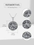 wholesale 925 Sterling Silver Saint Francis Prayer Medal Pendant Necklace for Women and Men-0-1