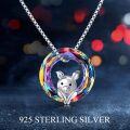 wholesale 925 Sterling Silver Rainbow Crystal Pig Pendant Necklace for Women and Girls Gifts-0-4