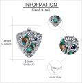 wholesale 925 Sterling Silver Abalone Shell Heart Urn Pendant Keepsake Jewelry for Women-0-5
