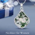 wholesale Sterling Silver Natural Gemstone Filigree Teardrop Pendant Necklace for Mom-0-14