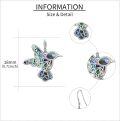 wholesale 925 Sterling Silver Abalone Shell Hummingbird Dangle Earrings Gift for Her-0-2