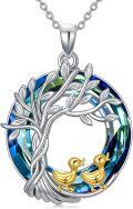 wholesale TOUPOP Tree Of Life Chicken/duck/goose Necklace 925 Sterling Silver Crystal Jewelry Gifts For Women -0-0
