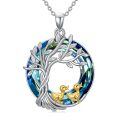 TOUPOP Sterling Silver Crystal Tree Of Life Chicken Duck Goose Necklace-0-0