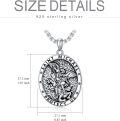 wholesale TOUPOP Christmas Gifts For Women St Michael Necklace For Men Women 925 Sterling Silver Saint Michael Jewelry For Men Protective Medal Archangel Michael Jewelry Protect Us Gifts For Women Men -0-3
