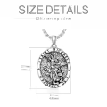 TOUPOP 925 Sterling Silver St Michael Necklace Protective Medal Jewelry For Men Women-0-3