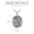 TOUPOP 925 Sterling Silver St Michael Necklace Protective Medal Jewelry For Men Women-0-3