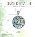 wholesale Sterling Silver Crystal Abalone Shell Animal Pendant Tree of Life Necklace-0-20