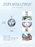 TOUPOP Sterling Silver Crystal Phoenix Pendant Necklace for Women-0-2