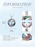 TOUPOP Sterling Silver Crystal Phoenix Pendant Necklace for Women-0-2