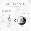 wholesale 925 Sterling Silver Norse Viking Triangle Arrowhead Pendant Necklace with Chain-0-4