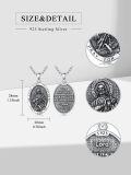 wholesale 925 Sterling Silver Saint Jude Thaddeus Prayer Medal Pendant Necklace  for Women and Men-0-1