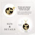 wholesale 925 Sterling Silver Gold Plated Round Black Onyx Phoenix Pendant Necklace-0-5