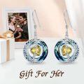 wholesale Sterling Silver Blue Crystal Moon Star Earrings Valentine s Birthday Anniversary Gifts for Women-0-66