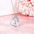wholesale 925 Sterling Silver Heart Cheerleader Pendant Necklace for Sports Lovers-0-2