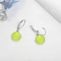 wholesale 925 Sterling Silver Tennis Ball Dangle Earrings for Women's Sport Gift-0-2