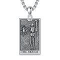 wholesale 925 Sterling Silver The Hermit Tarot Pendant Necklace for Men Women Gifts-0-0