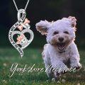 wholesale Sterling Silver Cute Puppy Dog Yorkshire Corgi Labrador Pug Bulldog Paw Print Cross Necklace Jewelry Gift-0-27