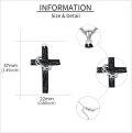wholesale 925 Sterling Silver Black Crucifix with Anchor Pendant Chain Necklace for Men-0-4