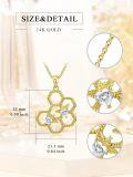 wholesale 925 Sterling Silver Plated Gold  Honeycomb Bee Pendant Necklace - Gifts for Her-0-1