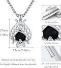 wholesale 925 Sterling Silver Black Onyx Bat Pendant Necklace  Gothic Jewelry for Women and Men Halloween Gift-0-3