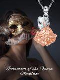 wholesale 925 Sterling Silver Musical Theatre Mask and Rose Pendant Necklace for Women Gifts with Box-0-1