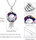wholesale 925 Sterling Silver Rainbow Crystal Swan Pendant Necklace for Women and Girls Gifts-0-1