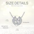 wholesale 925 Sterling Silver Platinum Diamond Horse Shoe Pendant Necklace D-VVS 2ctw-0-1