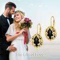wholesale 925 Sterling Silver Black Onyx Gold Plated Filigree Earrings-0-5