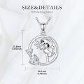 wholesale 925 Sterling Silver Sloth & Heart Charm Pendant Necklace - Gifts for Her-0-4