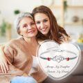 wholesale 925 Sterling Silver Forever My Daughter Heart Bangle With Pink Stones-0-15