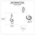 wholesale 925 Sterling Silver Treble Clef Music Note Pendant Necklace With Cubic Zirconia Stones-0-4