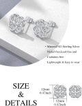 wholesale 925 Sterling Silver Celtic Knot Tree of Life Heart Stud Earrings - Irish  for Women-0-4