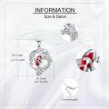 wholesale 925 Sterling Silver Red and White Enamel Koi Fish Pendant Necklace for Women-0-2