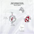 wholesale 925 Sterling Silver Red and White Enamel Koi Fish Pendant Necklace for Women-0-2