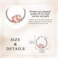 wholesale 925 Sterling Silver Rose Gold Miniature Hippo Hoop Earrings - 38mm Diameter-0-4