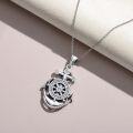 wholesale 925 Sterling Silver & Zirconia Anchor Necklace with Compass for Travel Enthusiasts, Unisex Gift for Women Men-0-5