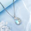 wholesale 925 Sterling Silver Blue Crystal Peacock Pendant Necklace Gemstone s for Women-0-3