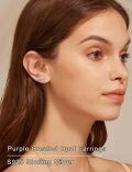 wholesale 925 Sterling Silver White Opal Curved Ear Climber Non-Hypoallergenic Crawler Earrings for Women Girls Gifts Jewelry 4cm Long-0-20