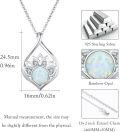 wholesale 925 Sterling Silver Opal & Zircon Lotus Necklace, 18+2 Chain, Elegant Gift for Women-0-1