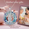 TOUPOP Sterling Silver No Gemstone Tree Of Life Birthstone Necklace-0-5
