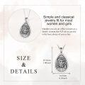wholesale 925 Sterling Silver Teardrop Jesus Face Pendant with Crown of Thorns - Gothic Punk Style Necklace for Women and Men-0-3