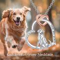 wholesale 925 Sterling Silver 925 Infinity Heart with Golden Retriever and Love You Forever Engraved Pendant Necklace for Women-0-4
