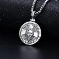 wholesale 925 Sterling Silver Oxidized Matte Orthodox Saint Pendant Necklace for Men & Women-0-1