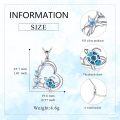 wholesale 925 Sterling Silver Blue Opal Sea Star & Turtle Wave Compass Pendant Necklace for Women Girls  45cm Chain Length-0-4