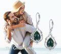 wholesale 925 Sterling Silver Green Moss Agate Celtic Filigree Teardrop Dangle Earrings with Leverbacks-0-2
