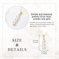 wholesale 14K Gold Freshwater Pearl Drop Pendant Necklace for Women-0-4