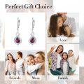 wholesale 925 Sterling Silver Infinity Birthstone Dangle Earrings for Women-0-5
